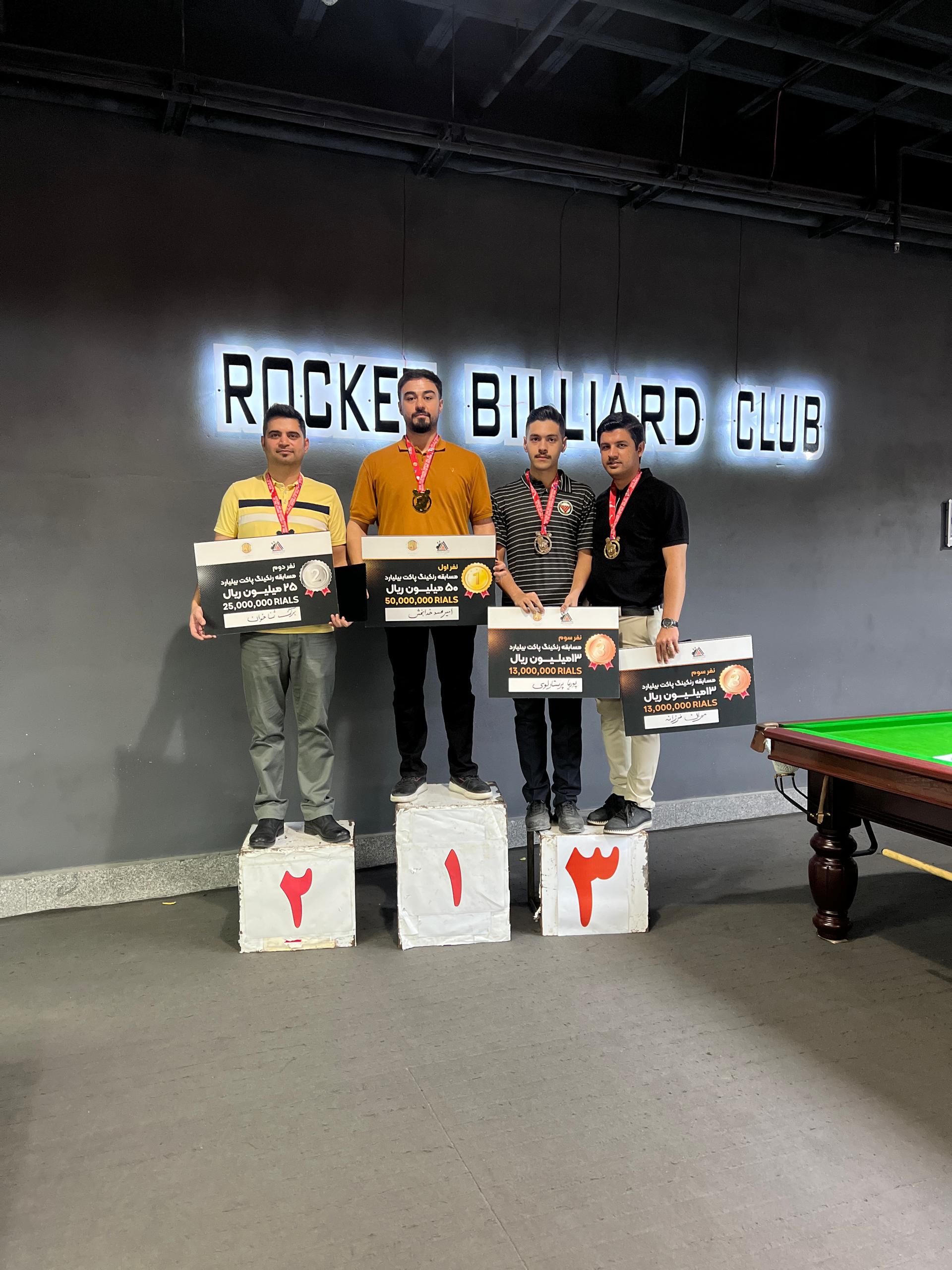 اولین دوره رنکینگ پاکت بیلیارد البرز رده سنی آزاد